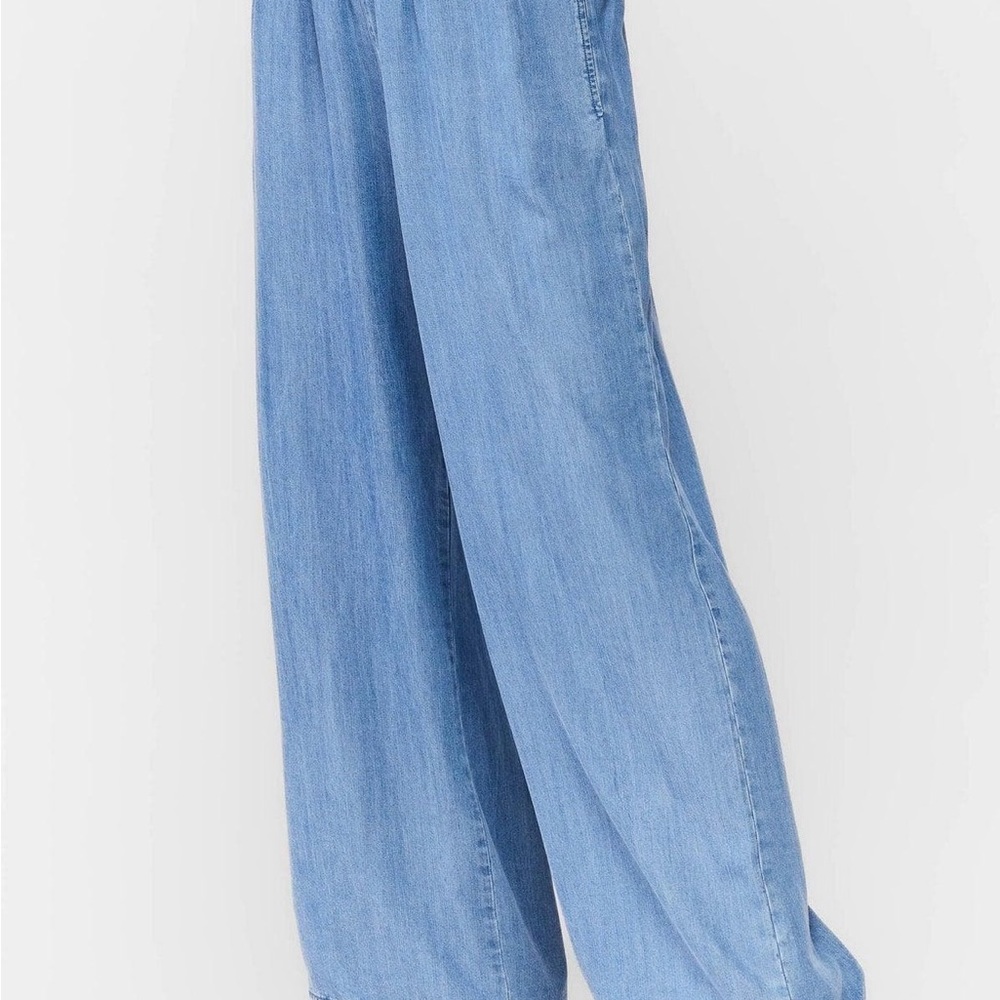 Smocked waist pants Tencel pants